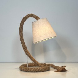 Rope Table Lamp In the Style of Adrien Audoux & Frida Minet (Adoux-Minet)