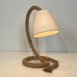 Rope Table Lamp In the Style of Adrien Audoux & Frida Minet (Adoux-Minet)