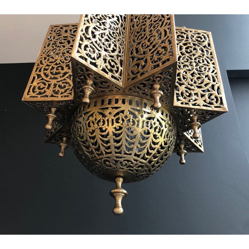 Exceptionnelle Lanterne Orientale en Laiton