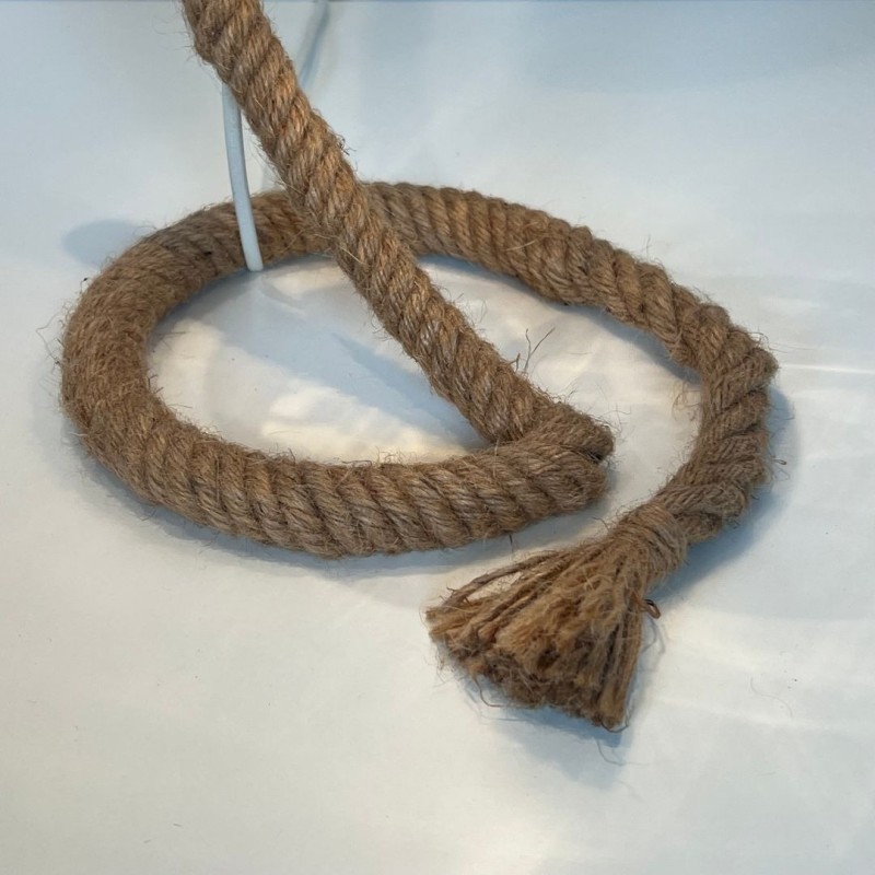 Rope Table Lamp In the Style of Adrien Audoux & Frida Minet (Adoux-Minet)