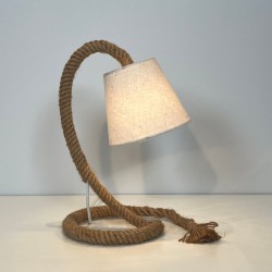 Rope Table Lamp In the Style of Adrien Audoux & Frida Minet (Adoux-Minet)