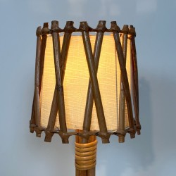 Lampe de Table en Rotin de Louis Sognot