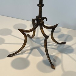 Eleven-Light Gilt Iron Candlestick, French Work, circa 1940