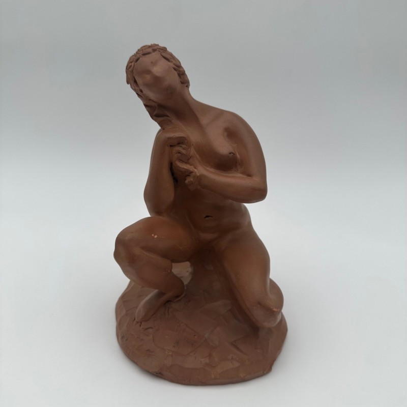 Statue Femme Nue Terre Cuite N. Hottot, XXe Siècle