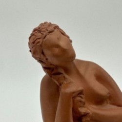Female Nude Terracotta Sculpture, N. Hottot, 20th Century