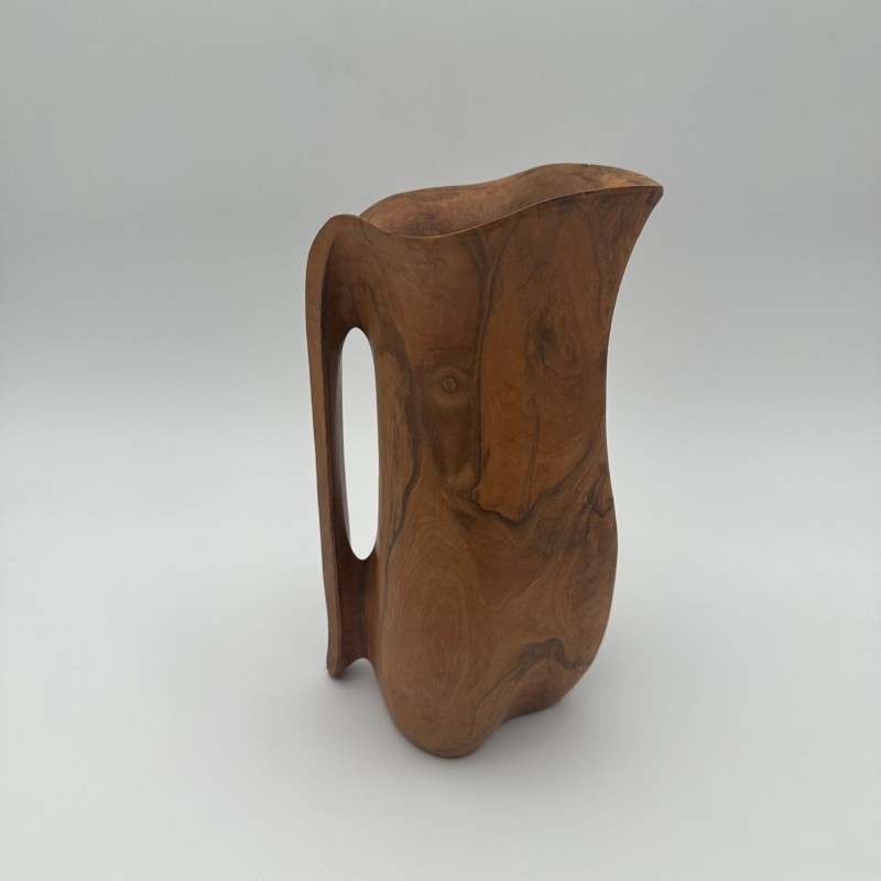 Pichet Sculptural Bois Goût Noll, France, 1950