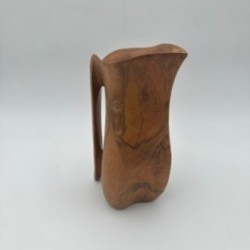 Sculptural Wood Pitcher, Style Noll, France, 1950s