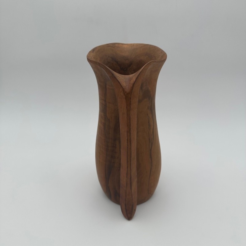 Sculptural Wood Pitcher, Style Noll, France, 1950s