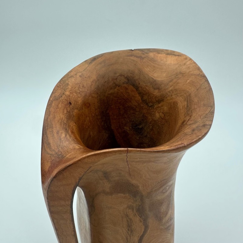 Sculptural Wood Pitcher, Style Noll, France, 1950s