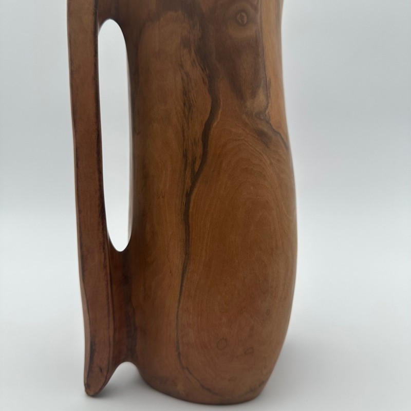 Pichet Sculptural Bois Goût Noll, France, 1950