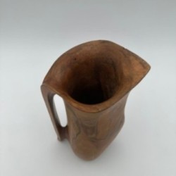 Sculptural Wood Pitcher, Style Noll, France, 1950s