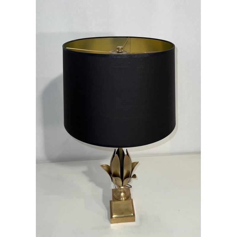 Lampe Fleur Laiton dans le Goût de Maison Charles, vers 1970