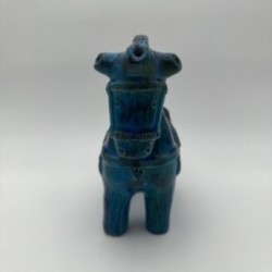 Blue Ceramic Horse Aldo Londi Bitossi, 1960s