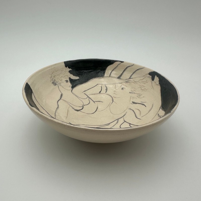 Ceramic Catch-All Female Figures, c.1970
