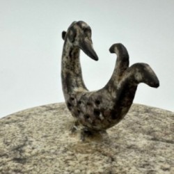 Pot couvert en céramique polychrome de Jean Derval. Années 1970