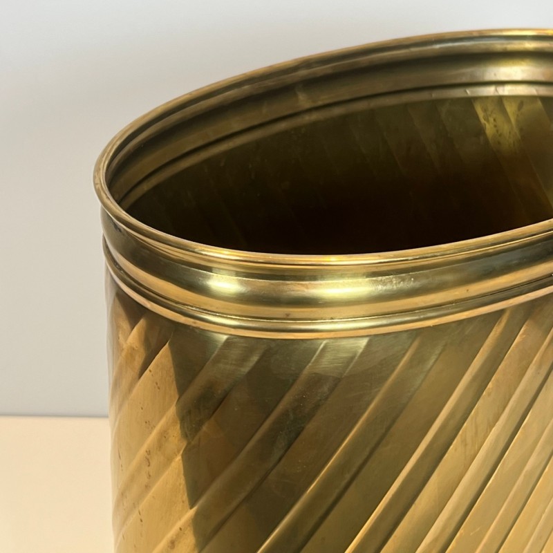 Brass Wastepaper Basket, Circa 1970