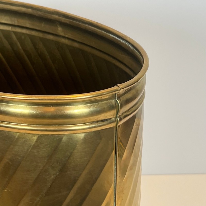 Brass Wastepaper Basket, Circa 1970