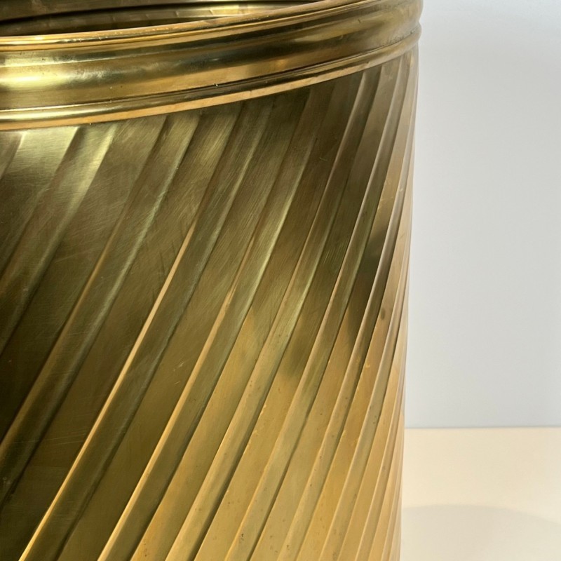 Brass Wastepaper Basket, Circa 1970