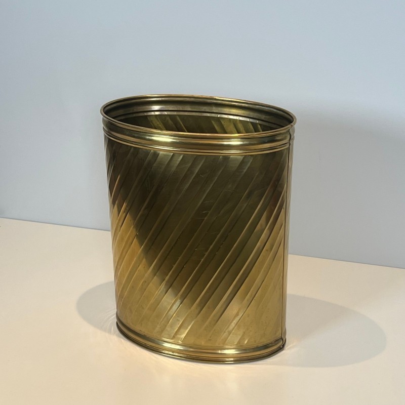 Brass Wastepaper Basket, Circa 1970