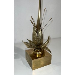 Lampe Nénuphar Bronze et Laiton, Maison Charles, vers 1970