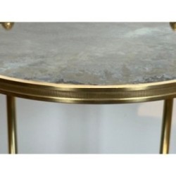 Bronze Pedestal Eglomise Mirrors, Maison Baguès, c.1940