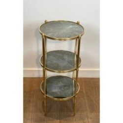 Sellette Bronze Miroirs Églomisés, Maison Baguès, Vers 1940