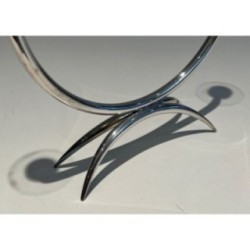 Bougeoir Design Métal Argenté Plexiglass, Vers 1970