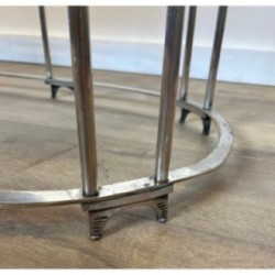 Neoclassical Coffee Table Silvered Metal & Mirrors, c.1940