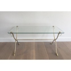 Table Basse Cols de Cygnes Laiton, Maison Jansen, Vers 1940