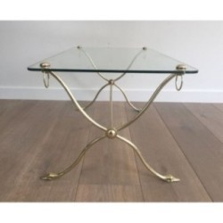 Table Basse Cols de Cygnes Laiton, Maison Jansen, Vers 1940