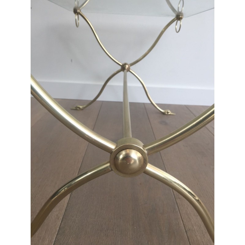 Table Basse Cols de Cygnes Laiton, Maison Jansen, Vers 1940