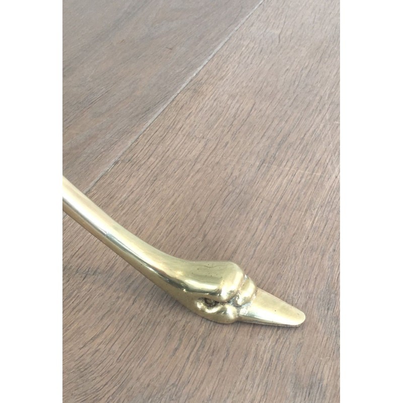 Table Basse Cols de Cygnes Laiton, Maison Jansen, Vers 1940