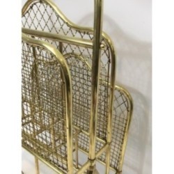 Neoclassical Brass Magazine Rack, Maison Jansen, c.1940