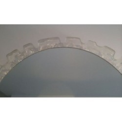 Illuminated Mirror Molded White Plastic, 1970s