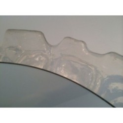 Miroir Eclairant Plastique Moulé Blanc, Années 1970