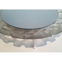 Miroir Eclairant Plastique Moulé Blanc, Années 1970