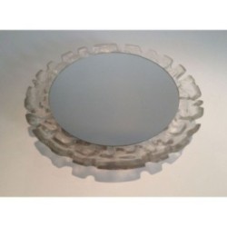 Illuminated Mirror in Molded White Plastic, Circa 1970