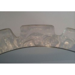 Miroir Eclairant Plastique Moulé Blanc, Vers 1970