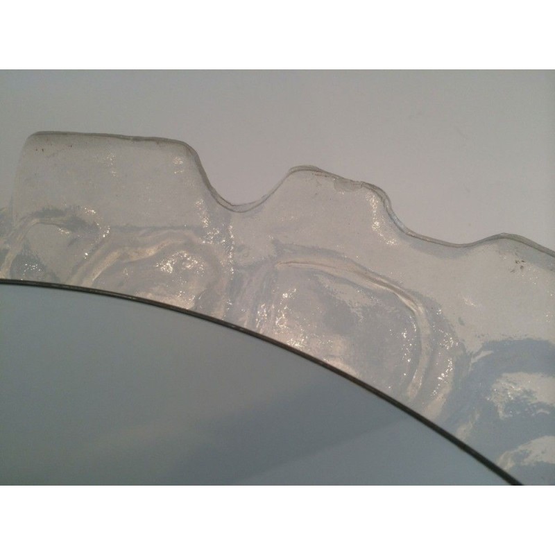 Miroir Eclairant Plastique Moulé Blanc, Vers 1970