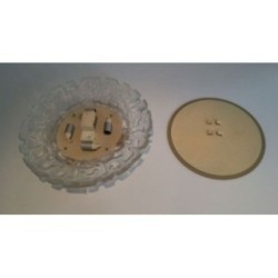 Miroir Eclairant Plastique Moulé Blanc, Vers 1970