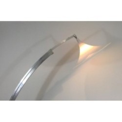 Arco-Style Floor Lamp Brushed Aluminum & Marble, Circa 1970