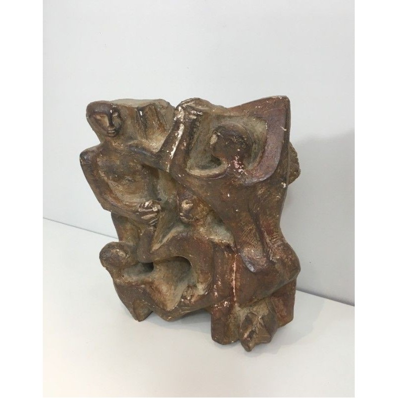 Plaster Sculpture 3 Figures Group 1950 | Maison BARROIS