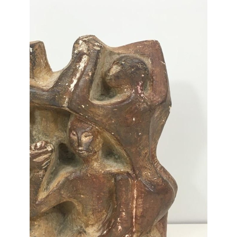 Plaster Sculpture 3 Figures Group 1950 | Maison BARROIS