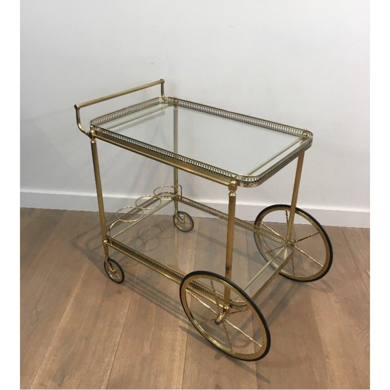 Table Roulante Néoclassique Laiton 1940 | Maison BARROIS
