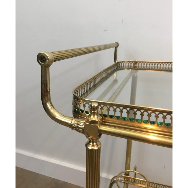 Table Roulante Néoclassique Laiton 1940 | Maison BARROIS