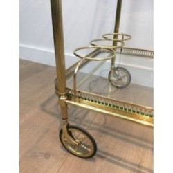 Neoclassical Brass Trolley Table 1940 | Maison BARROIS