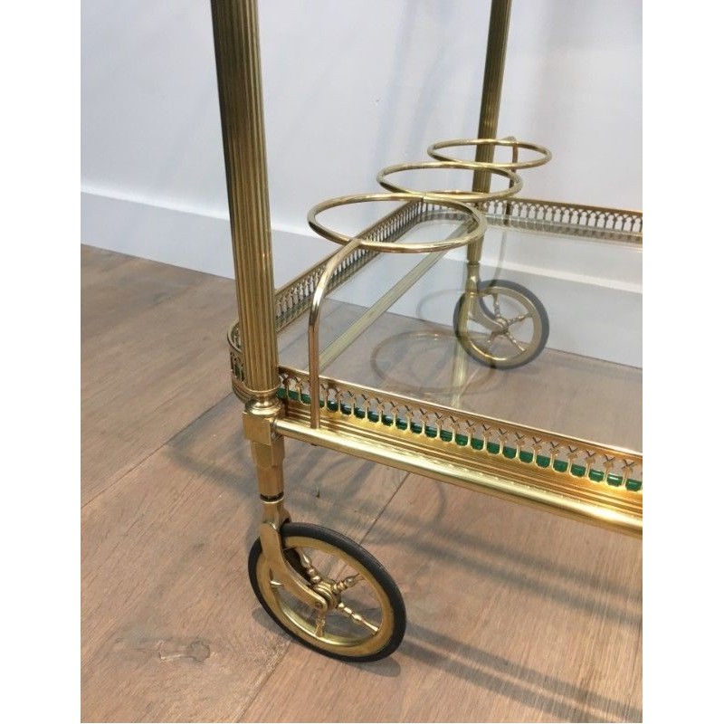 Table Roulante Néoclassique Laiton 1940 | Maison BARROIS