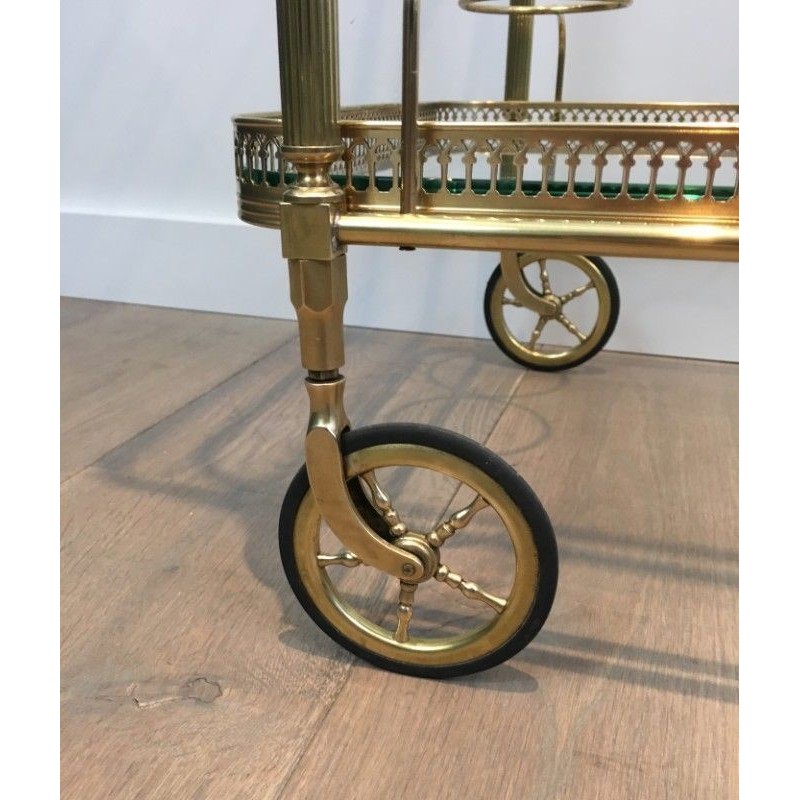 Neoclassical Brass Trolley Table 1940 | Maison BARROIS