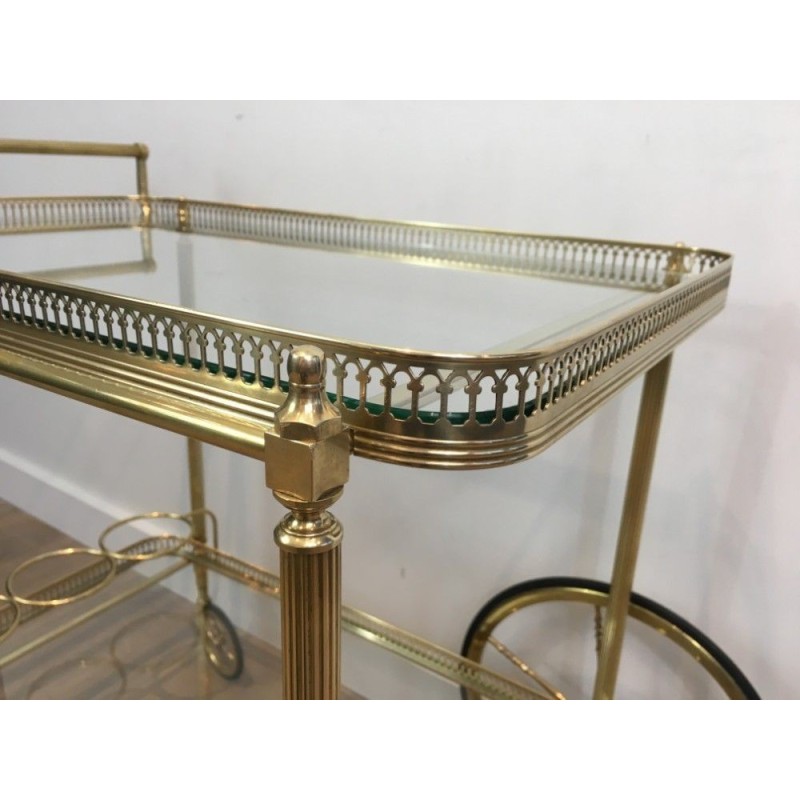 Table Roulante Néoclassique Laiton 1940 | Maison BARROIS