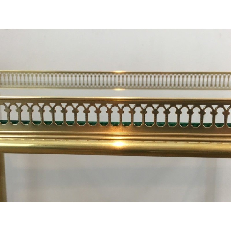 Neoclassical Brass Trolley Table 1940 | Maison BARROIS